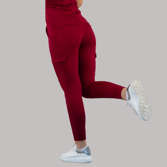 Jogger Quirurgico Mujer 901 Burgundy, Super Stretch