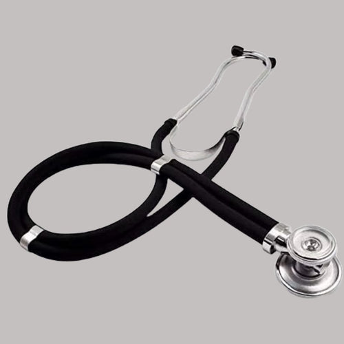 Estetoscopio Rappaport Negro CheckAtek con doble manguera para uso médico y enfermería