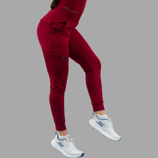 Jogger Quirurgico Mujer 901 Burgundy, Super Stretch