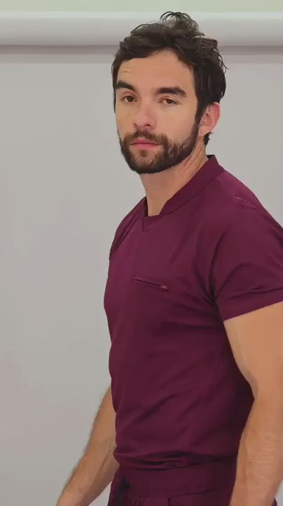 Jogger 910 Quirúrgico Hombre Vino Super Stretch