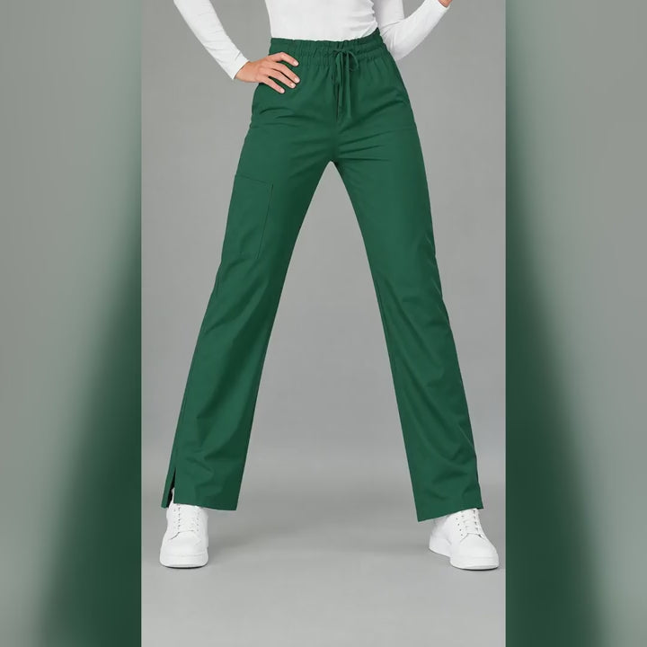 Pantalón Verde Botella 502 Pierna Amplia Quirúrgico Mujer Antifluido Relaxed