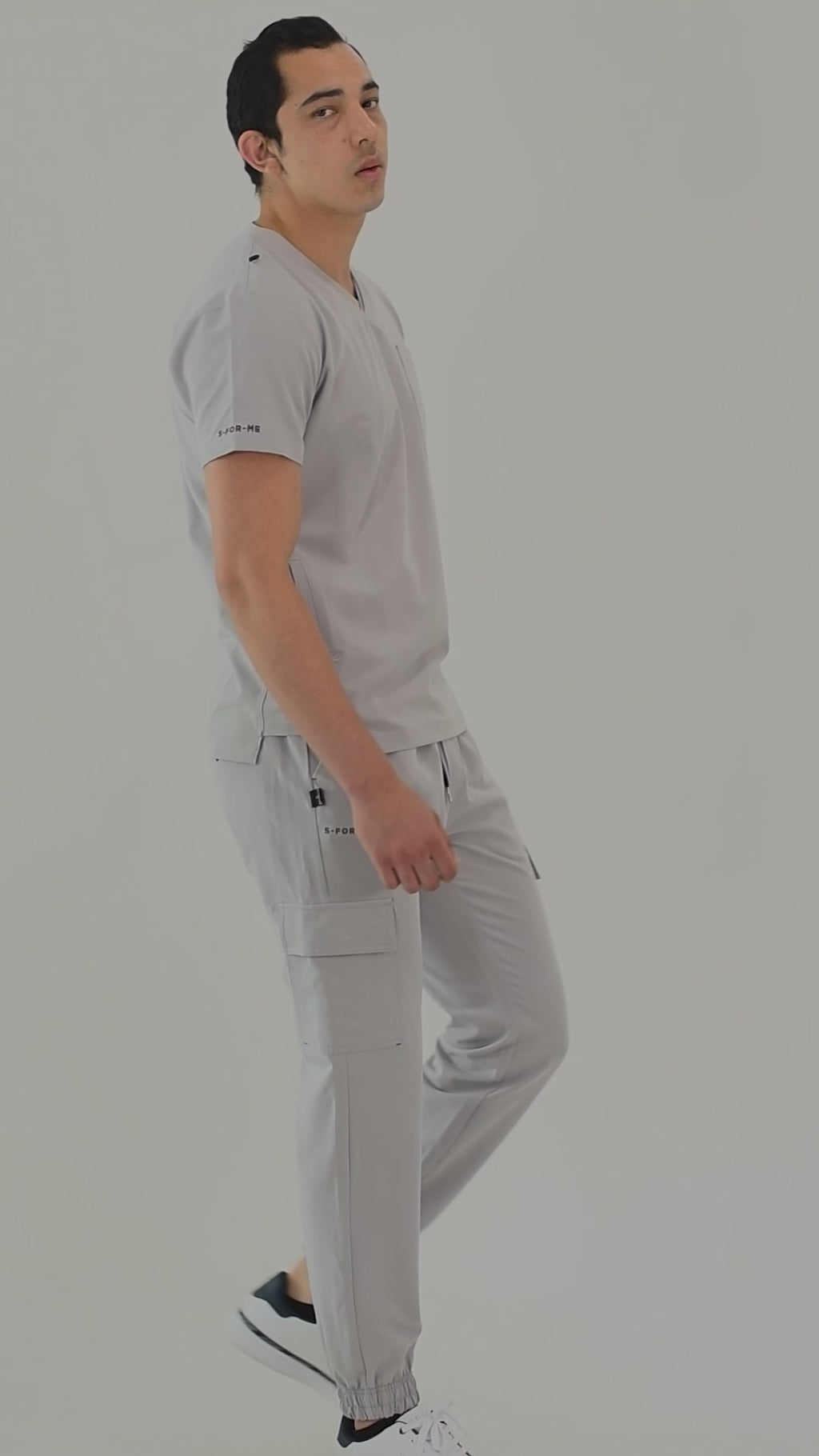 Pantalon Quirurgico Antifluido Hombre Gris Perla, Scrubs 300
