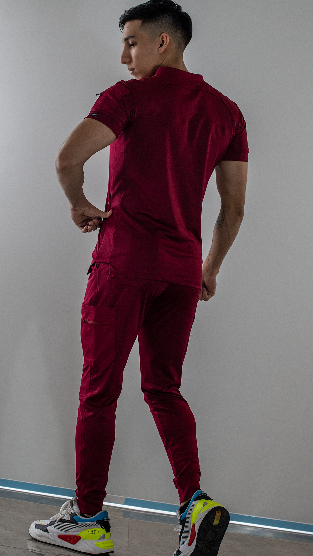 Men’s Scrub Jogger 901 Super Burgundy Stretch