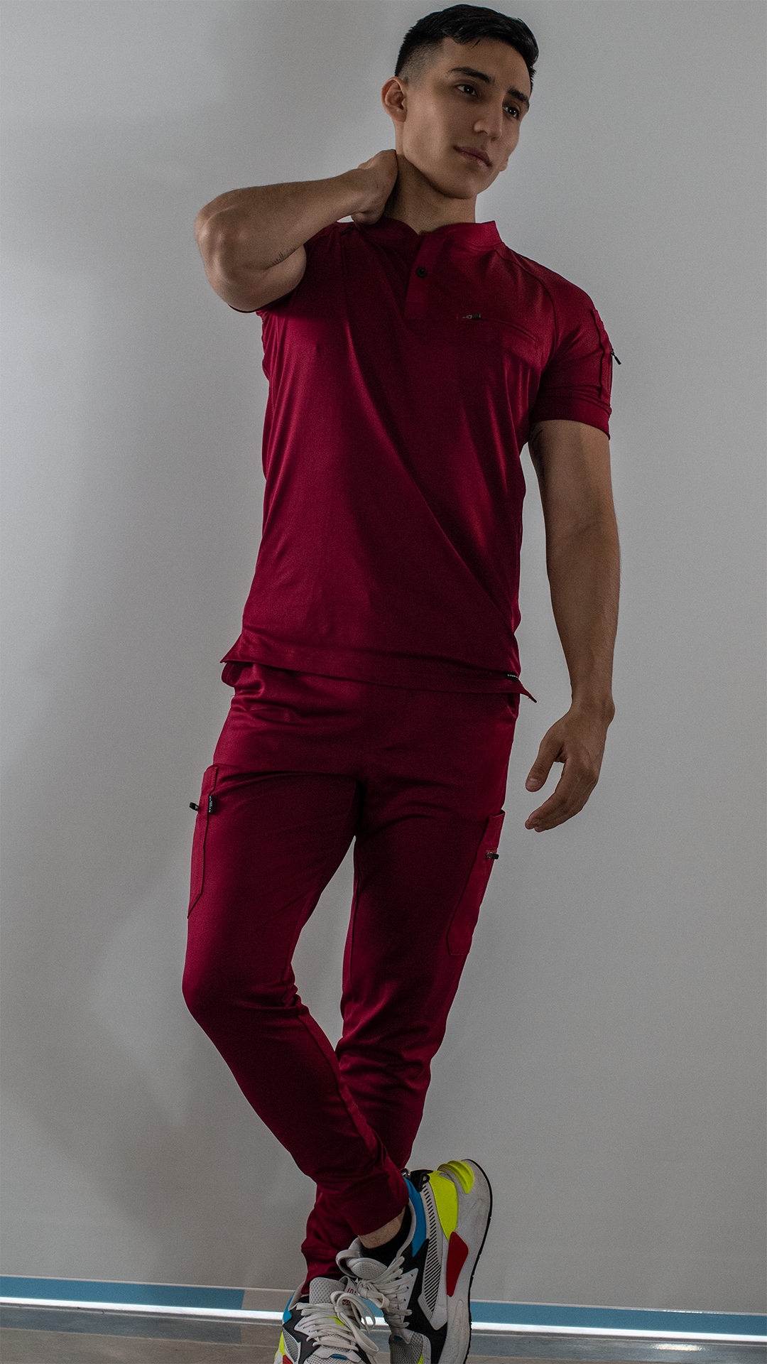 Men’s Scrub Jogger 901 Super Burgundy Stretch