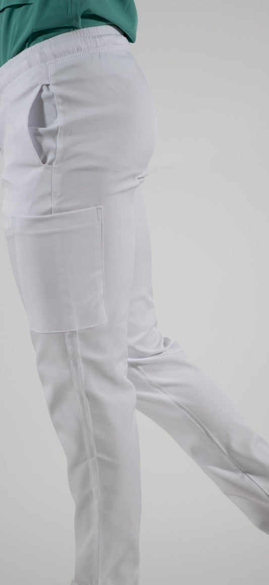Pantalon Hombre 5 bolsas Baby Blanco.