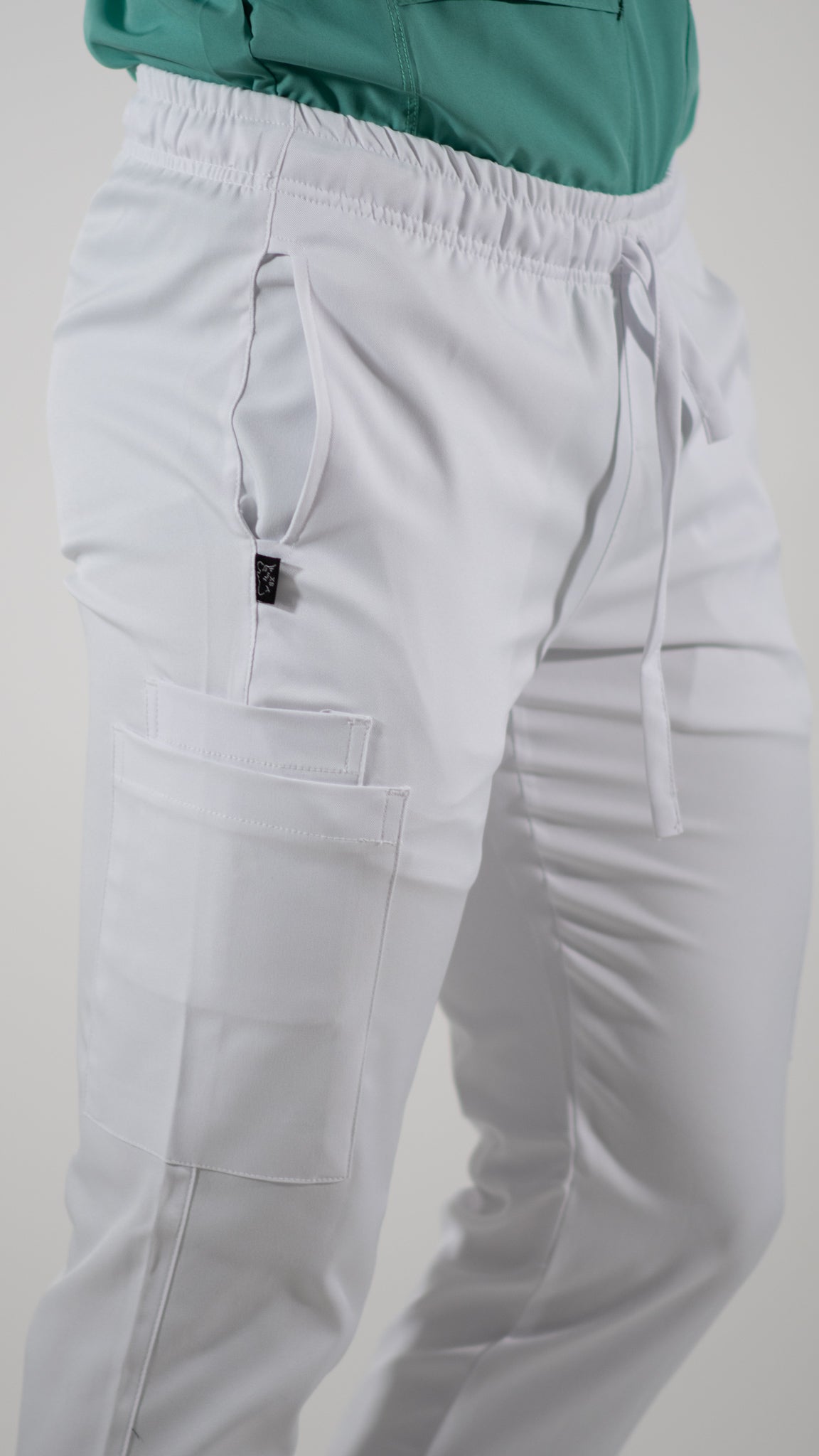 Pants Man Alviero Stretch White Antifluid Hem